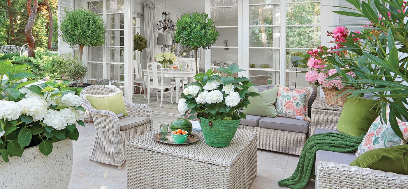 dekoracje z hortensji do domu i ogrodu