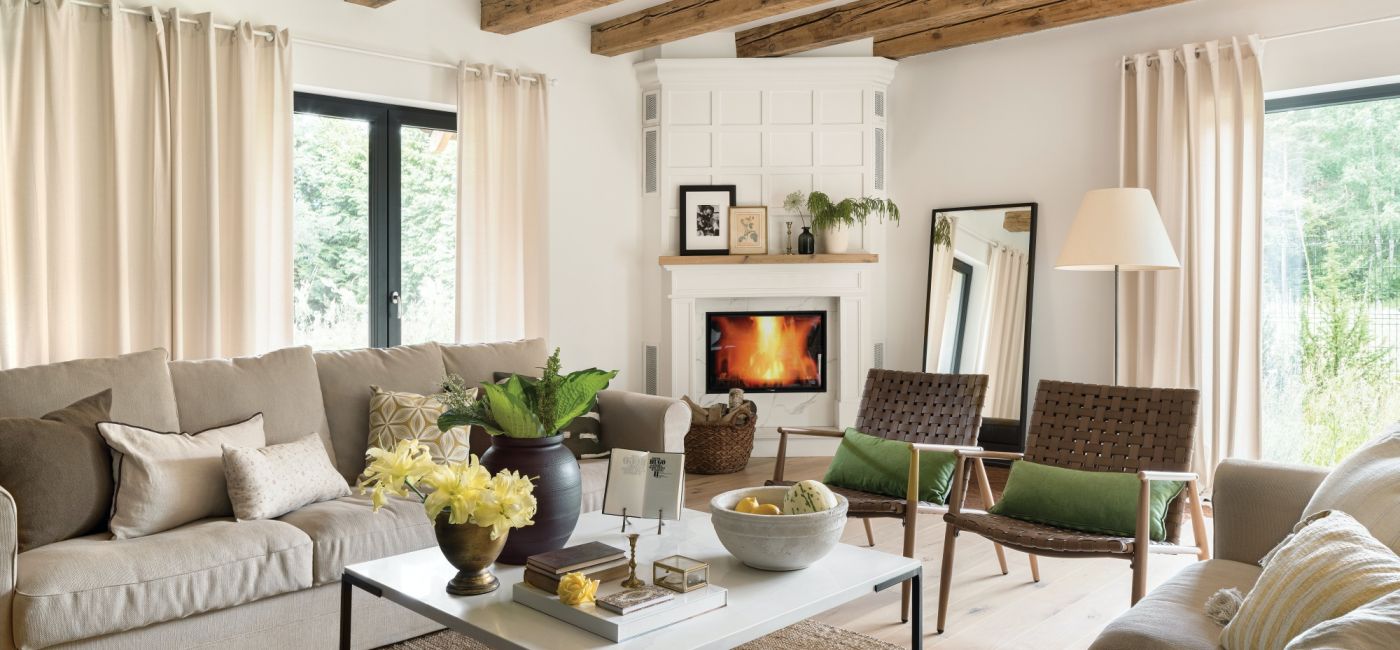 przytulne wnętrza w kolorach ziemi urządzone naturalnymi materiałami