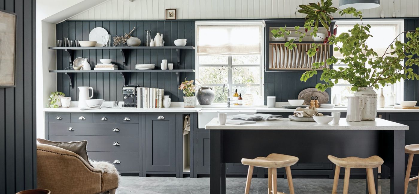 kuchnia bez górnych szafek