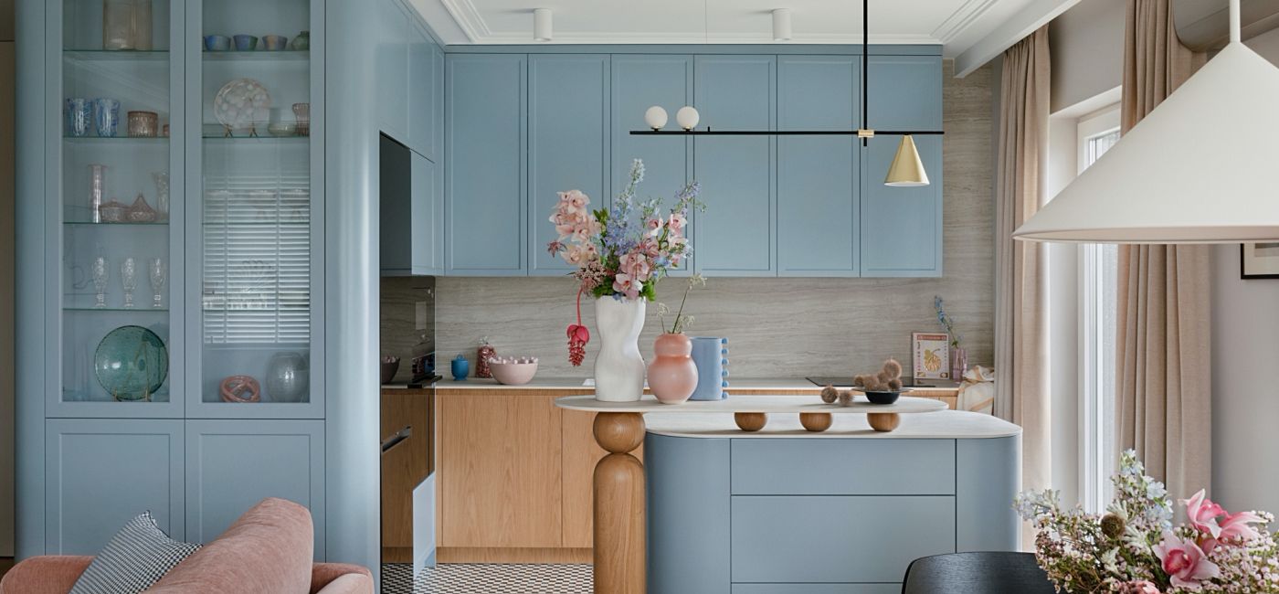 mieszkanie w pastelowych kolorach