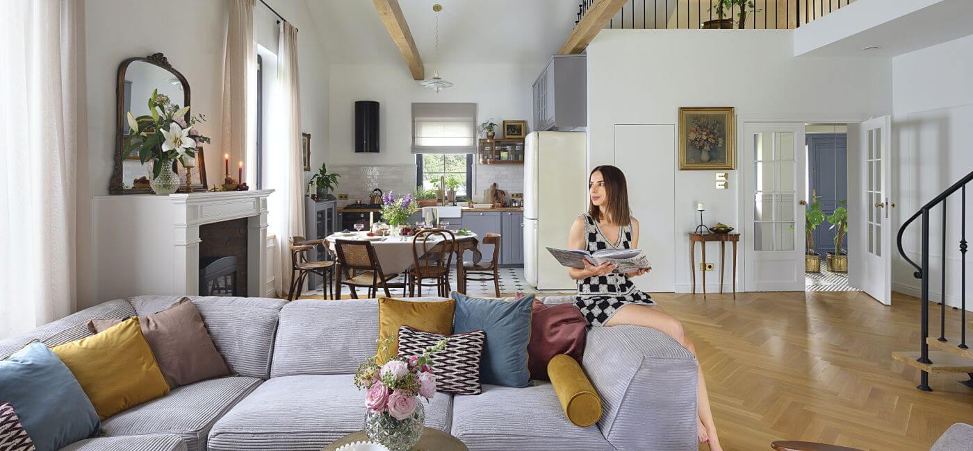 vintage design i antyki w 130-metrowym domu