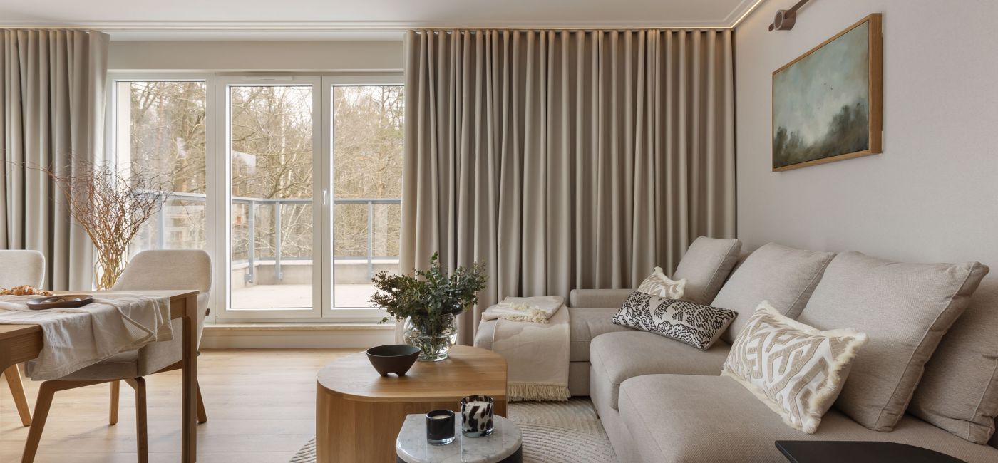 mieszkanie w beżach i szarościach