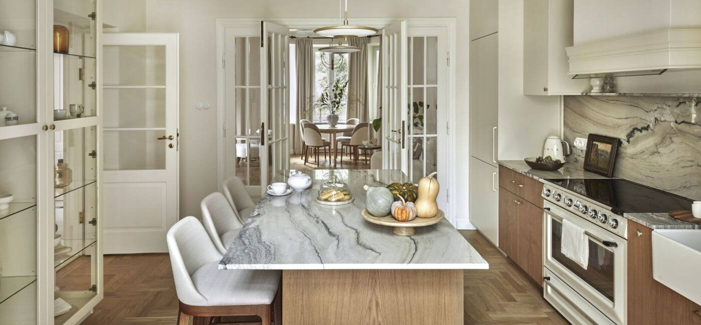 kaszmirowa kuchnia modern classic