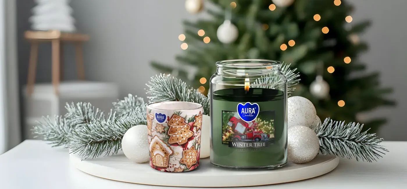 jak stworzyć świąteczne dekoracje ze świecami Aura