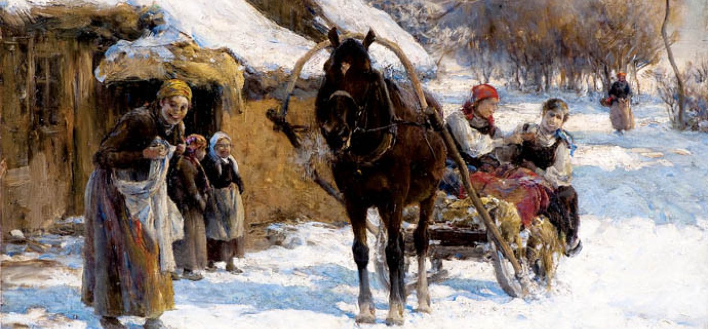 Alfred Wierusz-Kowalski, Słoneczny zimowy dzień , cw 95 tys. zł, OSTOYA