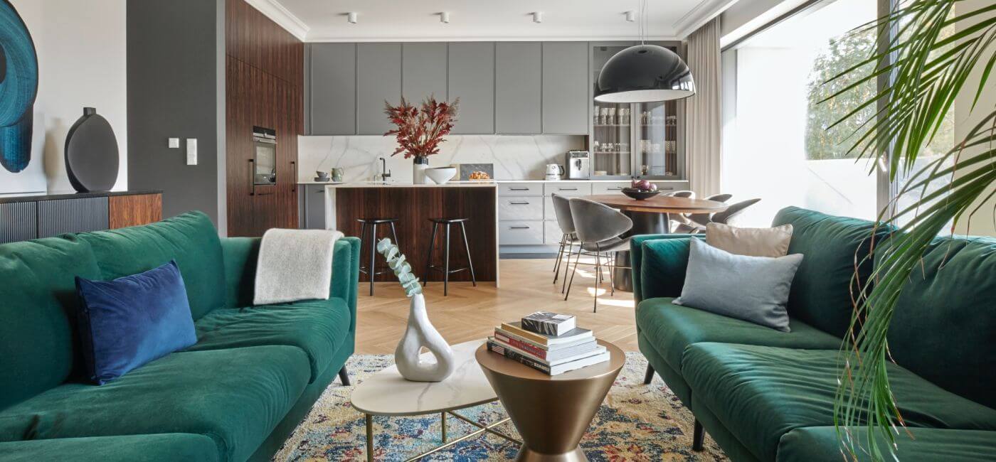 110-metrowe mieszkanie urządzone w eklektycznym stylu