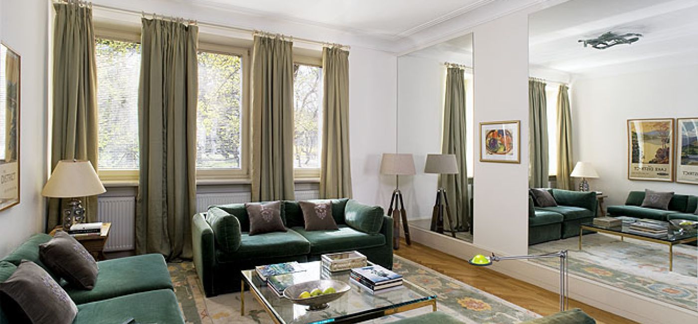 Część mebli przywieziono z nowojorskiego apartamentu gospodarzy.