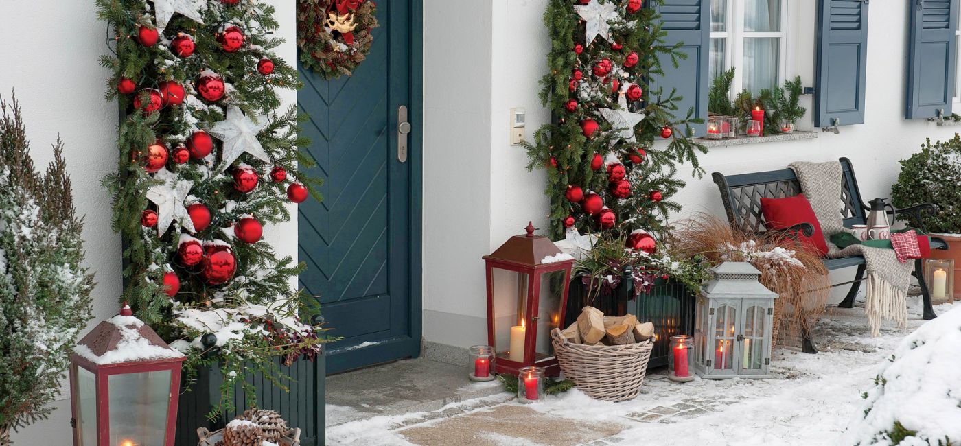 dekoracje bożonarodzeniowe na drzwi