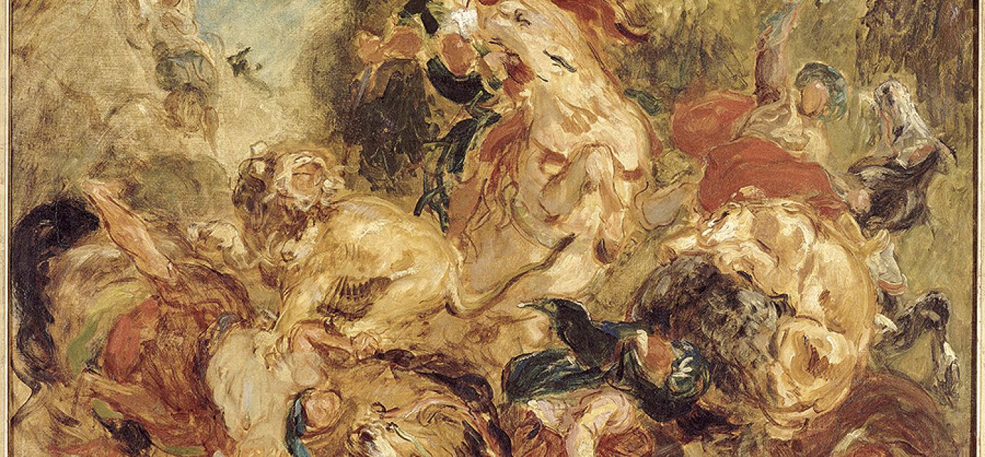 Eugène Delacroix Polowanie na lwy , 1854 r.