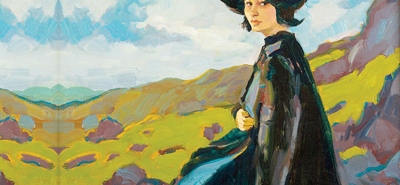 „Kobieta w kapeluszu”, ok. 1910 r.,  Gustaw Gwozdecki,  Polswiss Art.