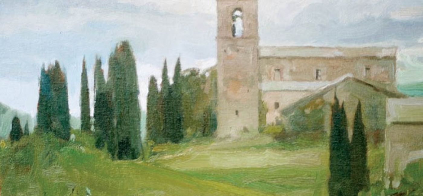 Józef Panfil, Pejzaż z okolic Spoletto , cs 4300 zł, RYNEK SZTUKI ŁÓDŹ