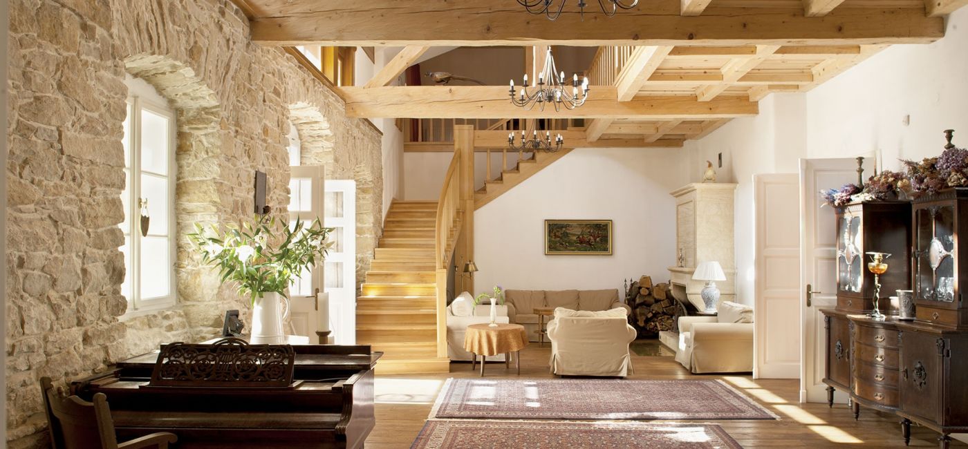 salon w stylu toskańskim