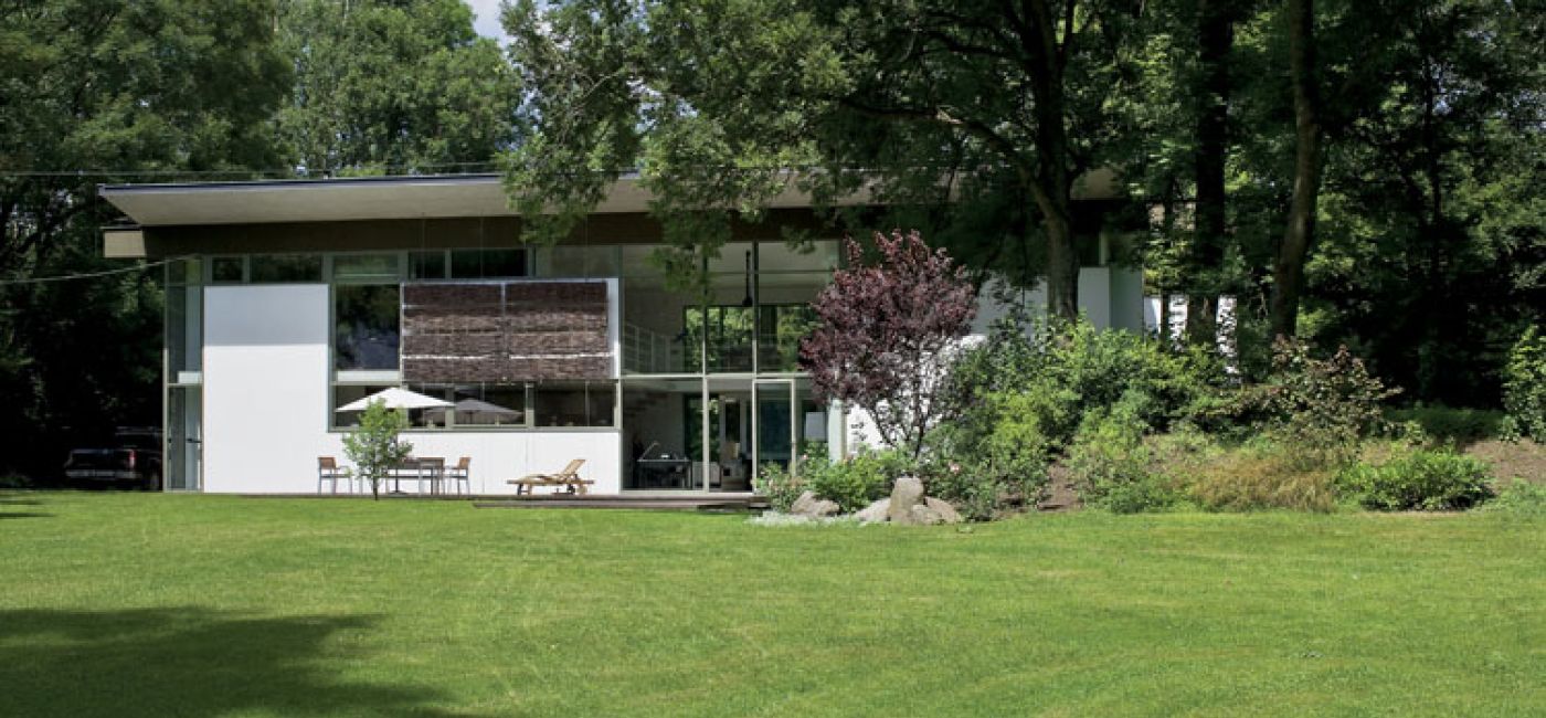 Pracownia w modernistycznym domu