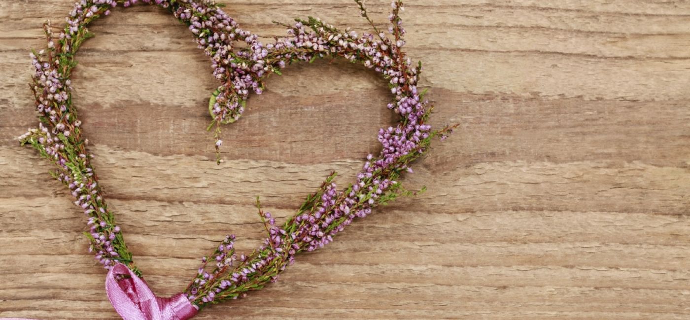 Jesienne dekoracje diy: serce z wrzosu