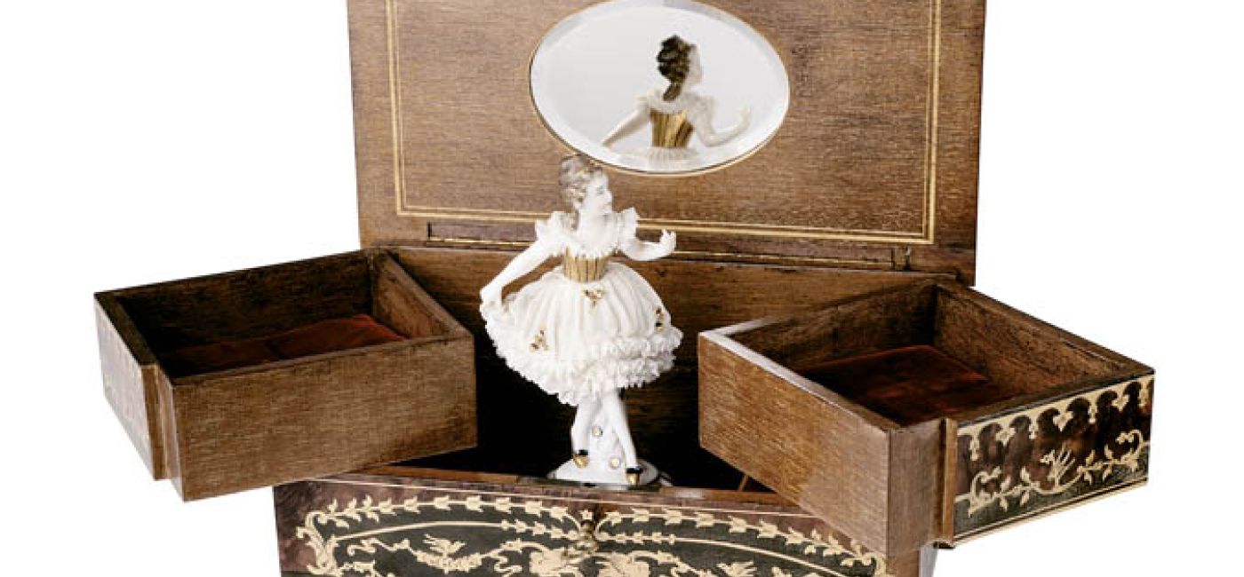 Pozytywka - po otwarciu wieczka wyskakuje tancerka, GETTY IMAGES/ FLASH PRESS MEDIA