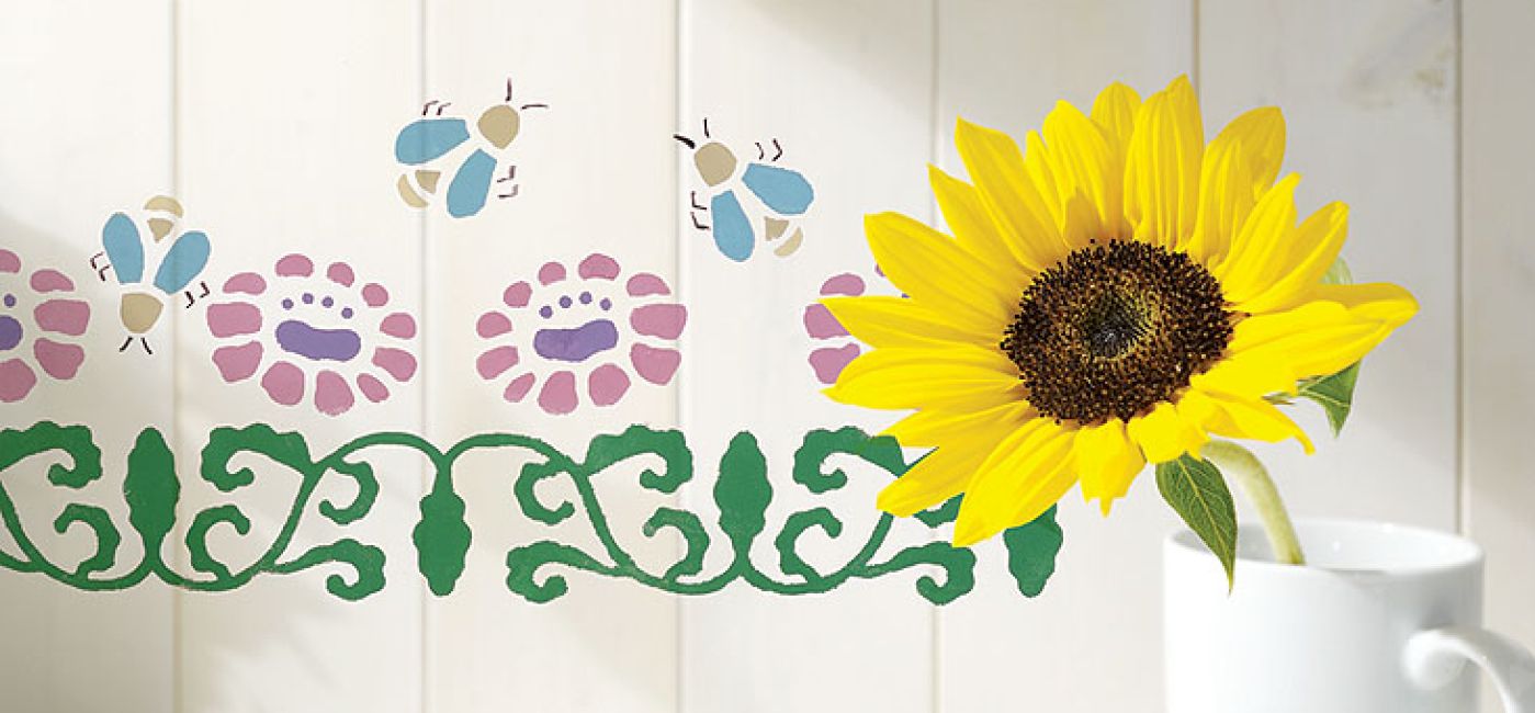 Proponujemy wersję z lekkim przymrużeniem oka – nad każdym kwiatem lata pszczoła.