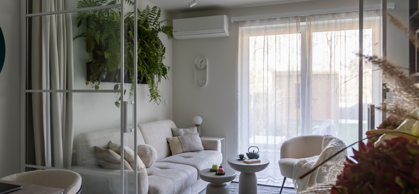 60-metrowe mieszkanie styl modern farmhouse