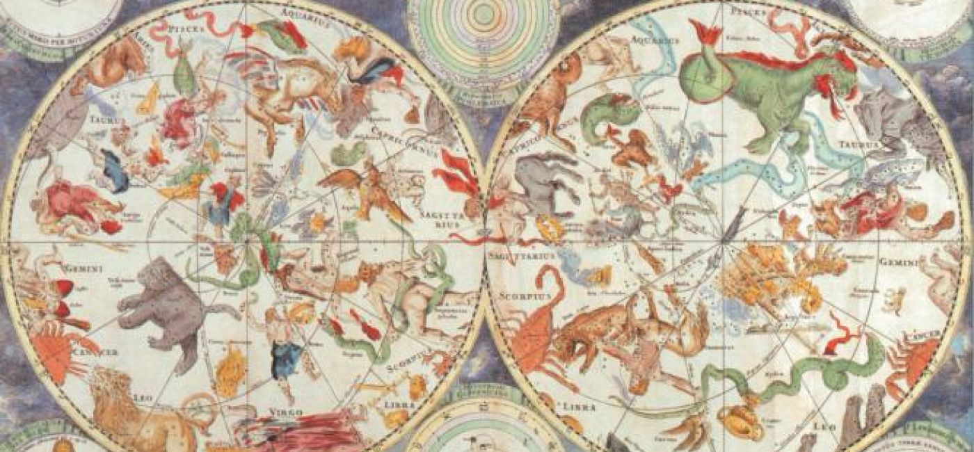 Sfery niebieskie, ok. 1690 r. Stare mapy