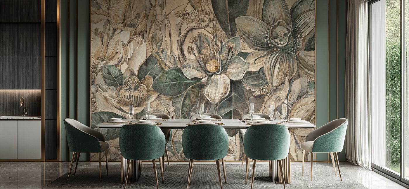 tapeta w kwiaty w nowoczesnej wersji