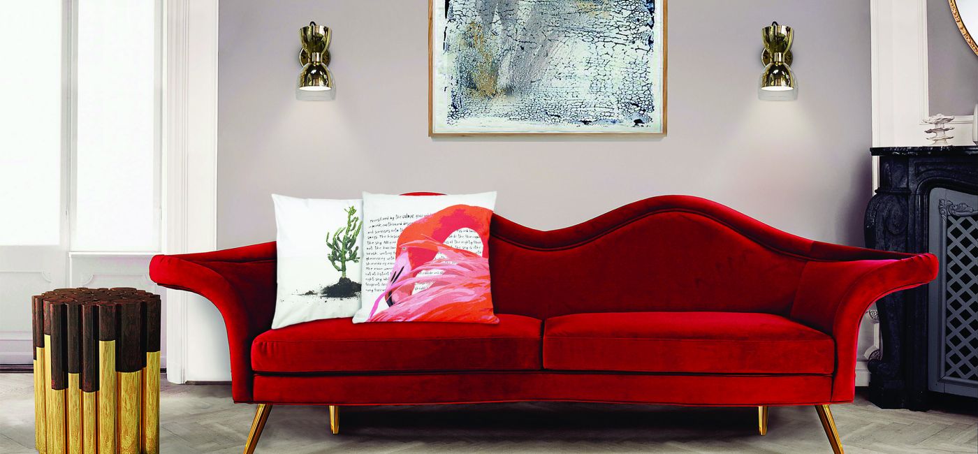trendy jesień 2018 sofa czerwona