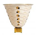 Émile-Jacques Ruhlmann, ceramiczna waza ze złoconą podstawą, lata 30. XX w.