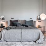 styl nowoczesny szara sypialnia
