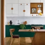 zielone szafki w kuchni