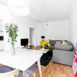 nowoczesny salon z kuchnią