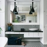 biało czarna łazienka