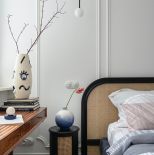 sypialnia w mieszkaniu 53 m2 aranżacja