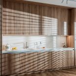 kuchnia drewniane fronty biały blat