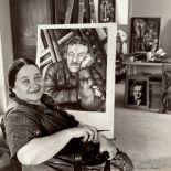 Nadia w pracowni z portretem Fernanda Légera, 1961 r.