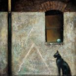 Obraz bez tytułu. Piotr Pilawa: kocie zaułki