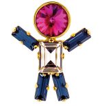 Wisior Franio, wykonany z kryształów Swarovskiego, głowa do wyboru różowa lub czerwona, 10 Decoart