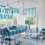 Abstrakcja i pasy: na rolety wykorzystano tkaniny z kolekcji Havana firmy Designers Guild, 245 zł/m, DECODORE