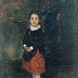 Adam Chmielowski, Dziewczynka z pieskiem - portret Wandy Chojeckiej 1874 r., zbiory Zgromadzenia Braci Albertynów, Kraków
