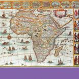 Afryka, Willem Blaeu, mapa z pierwszego atlasu Blaeua zawierającego mapy lądów, 1630 r.