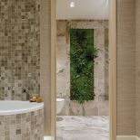 łazienka beżowo niebieska