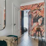 przedpokój w 110-metrowym mieszkaniu w eklektycznym stylu