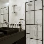 czarna umywalka w łazience