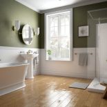 aranżacja łazienki z wanną i prysznicem styl klasyczny