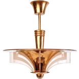 Miedziany żyrandol, Atelier Petitot, lata 20. XX w.