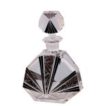 Karafka szklana z korkiem, projekt Karla Paldy, Bohemia, ok. 1930 r.