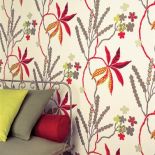 Artystyczna wizja kłosów i kwiatów na ścianie wygląda jak... grafika. DECODORE