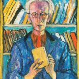 Autoportret z książkami , 1973 r. Krakowski kopista