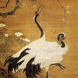 Bambus i żurawie , Bian Jingzhao, ok. 1426-35 r.