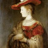 Barokowa elegantka Saskia, żona Rembrandta, na portrecie jego pędzla z 1642 r., Muzeum Miejskie w Kassel, Niemcy, fot. FORUM