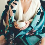 wzorzysty koc bawełniany