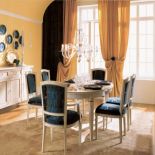 Bellagio - w stylu francuskiego dyrektoriatu, czyli powrót do prostych linii. Owalny stół kosztuje od 10 200 zł, krzesło