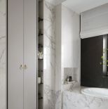 biało czarna łazienka w stylu modern classic